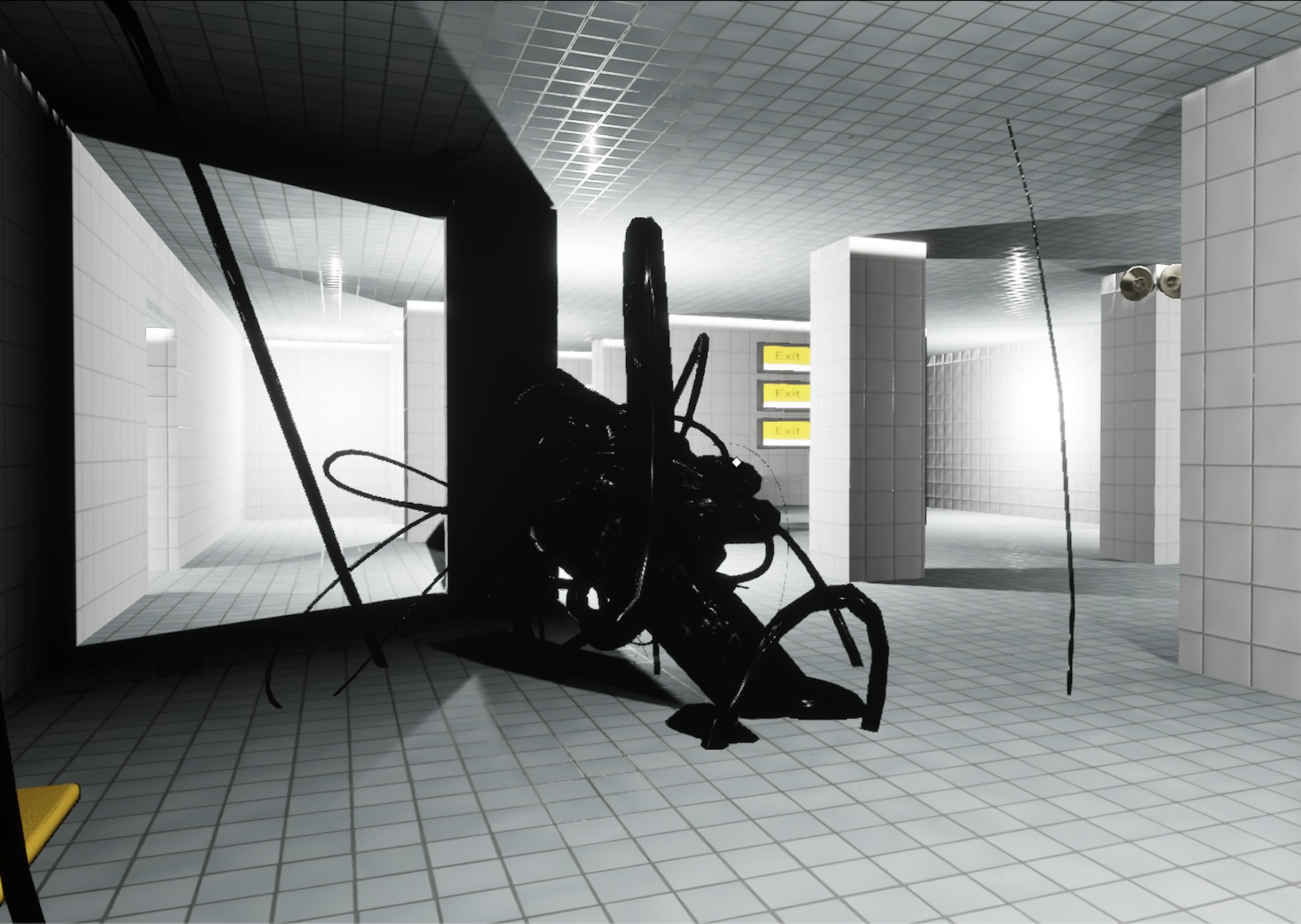 OH NO!!! A MONSTER!!!!!! Run! A tentacle monster is tumbling through the subway!